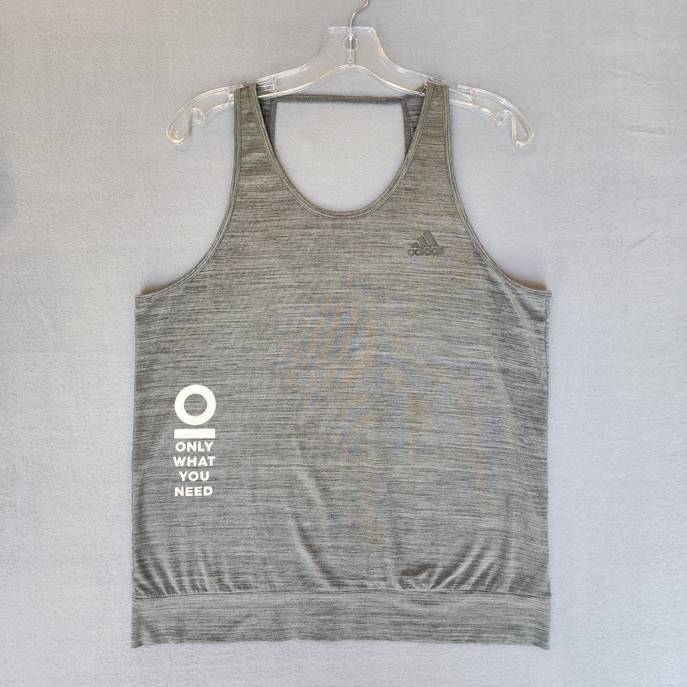Adidas Climalite Gray Racerback Tank Top Women's Small Only What You Need Athlet